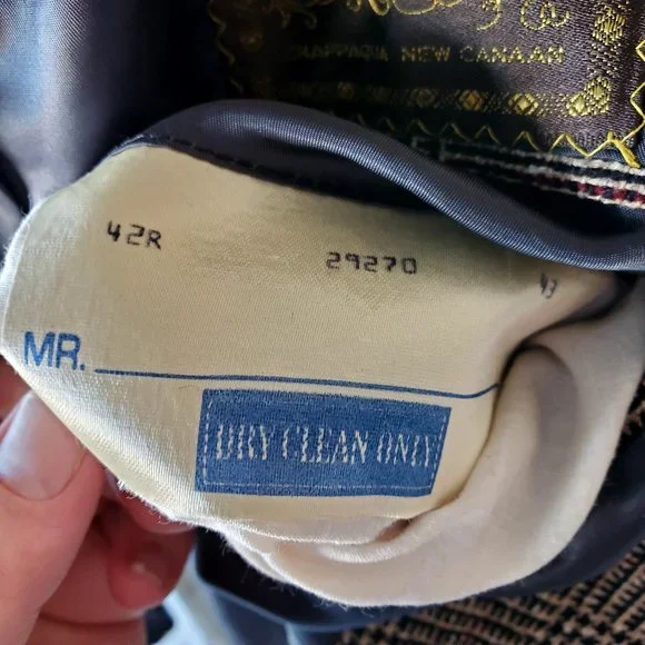 Polo Ralph Lauren Vintage Glenn Plaid Tweed Wool 2 Piece Mens Retro Suit 42R/34 - Picture 12 of 14